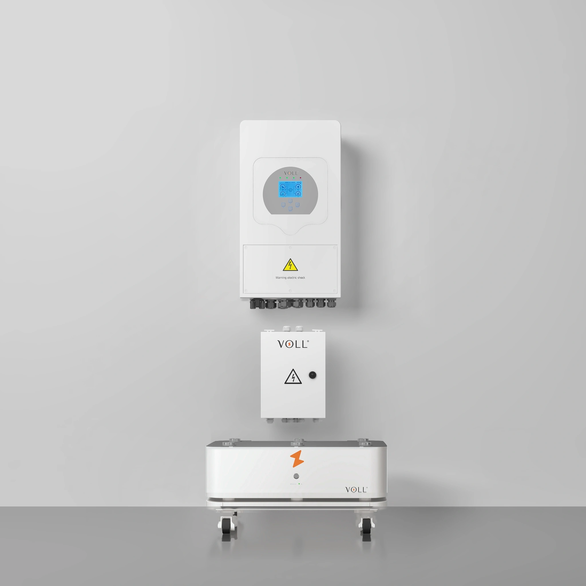 VOLL® SET 1: thuisbatterij van 5,12 kWh met 1-fase hybride omvormer van 5 kW