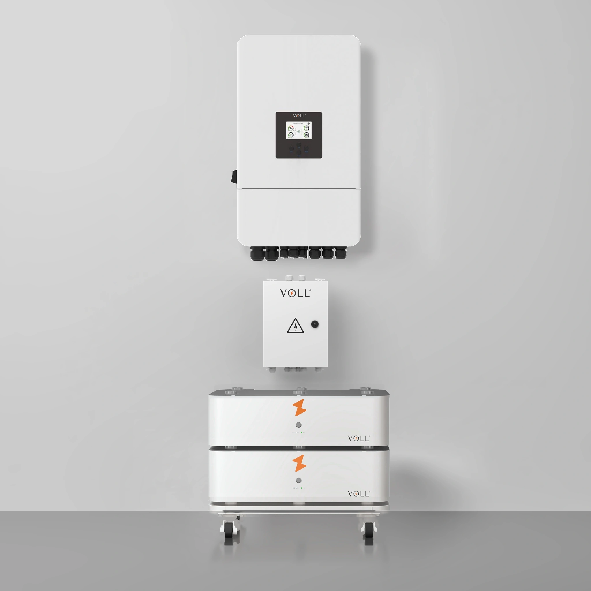 VOLL® SET 2 B: thuisbatterij van 10,24 kWh met 3-fase hybride omvormer van 5 kW