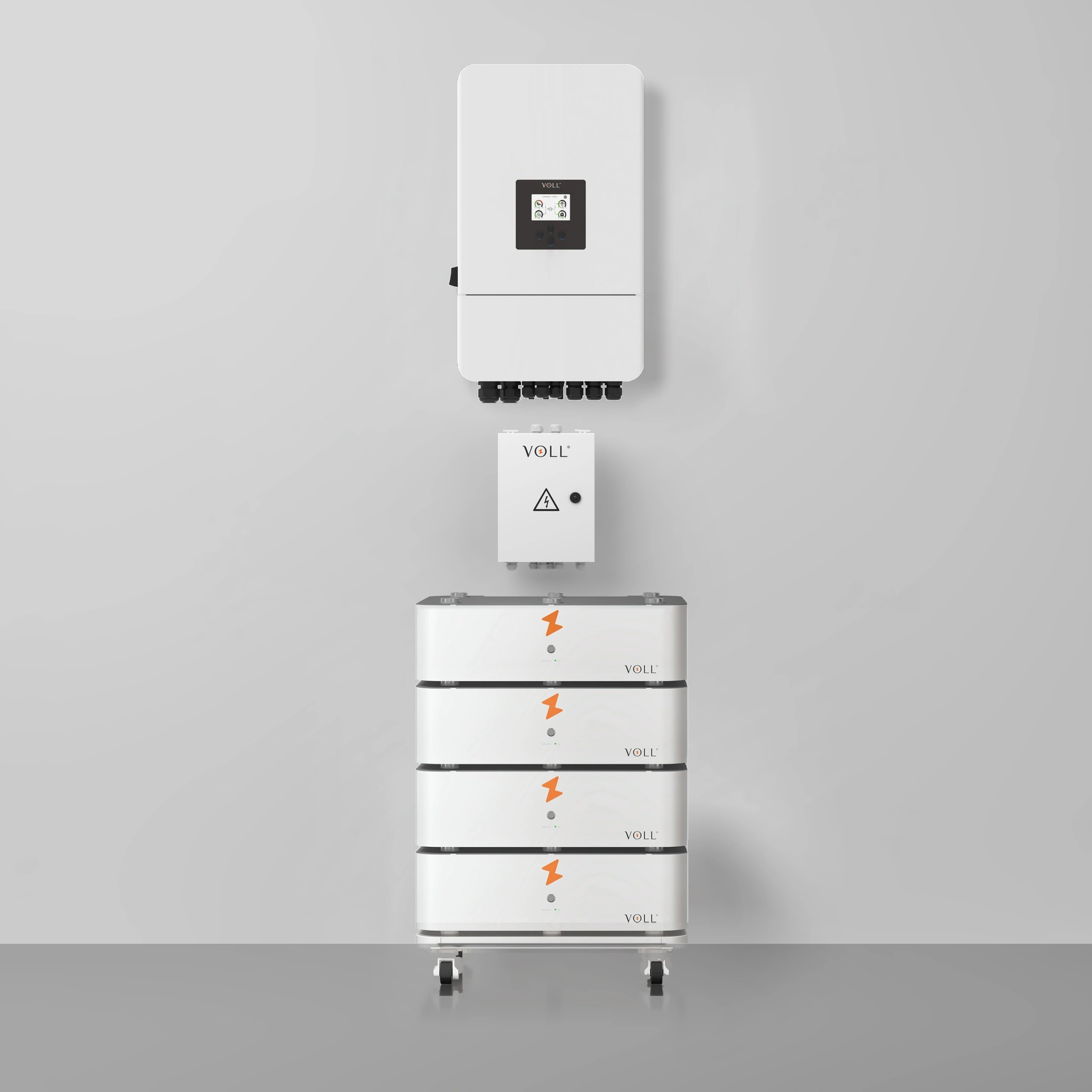 VOLL® SET 4 B: thuisbatterij van 20,48 kWh met 3-fase hybride omvormer van 5 kW