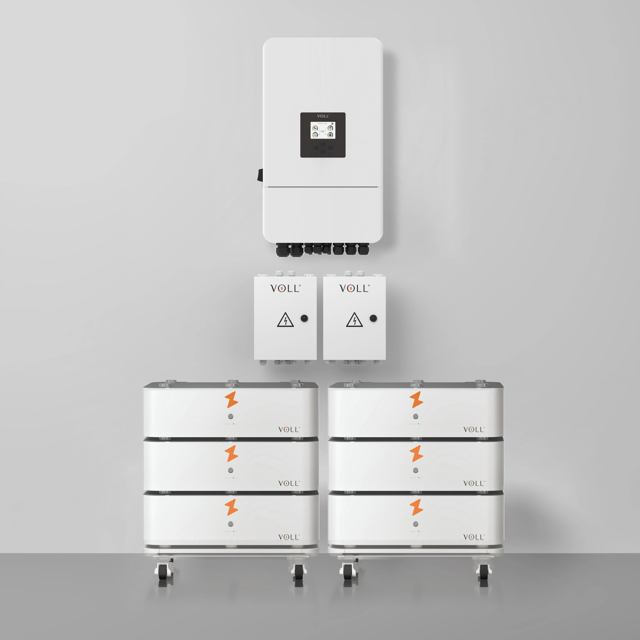 VOLL® SET 6: thuisbatterij van 30,72 kWh met 3-fase hybride omvormer van 10 kW