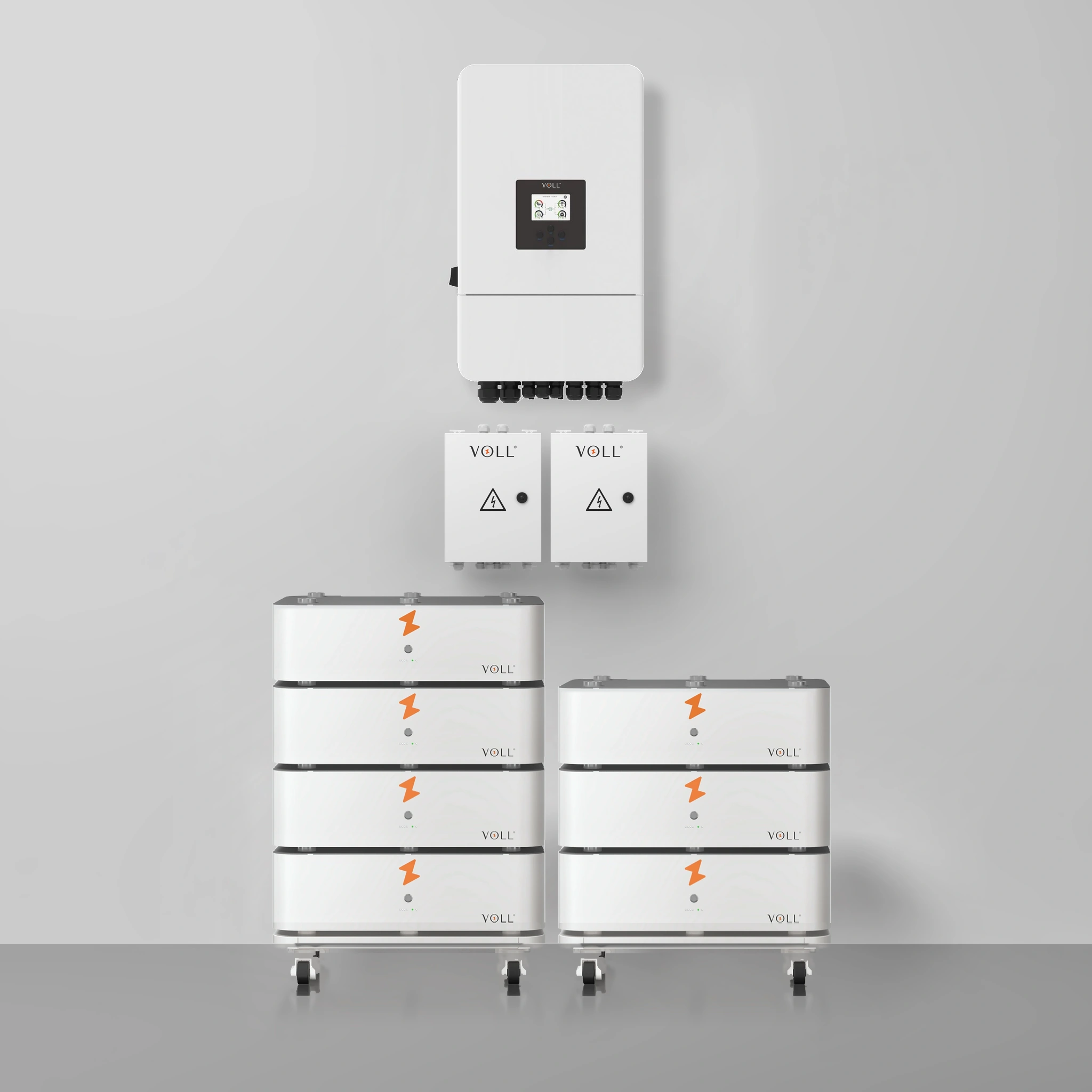 VOLL® SET 7: thuisbatterij van 35,84 kWh met 3-fase hybride omvormer van 10 kW