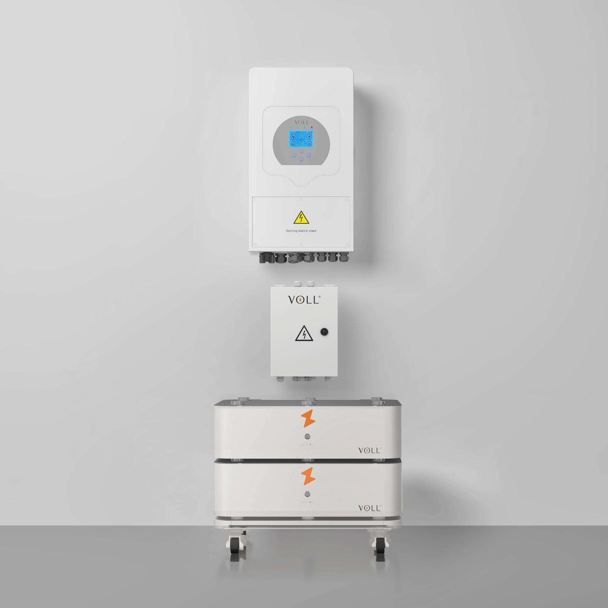 VOLL® SET 2 A: thuisbatterij van 10,24 kWh met 1-fase hybride omvormer van 5 kW