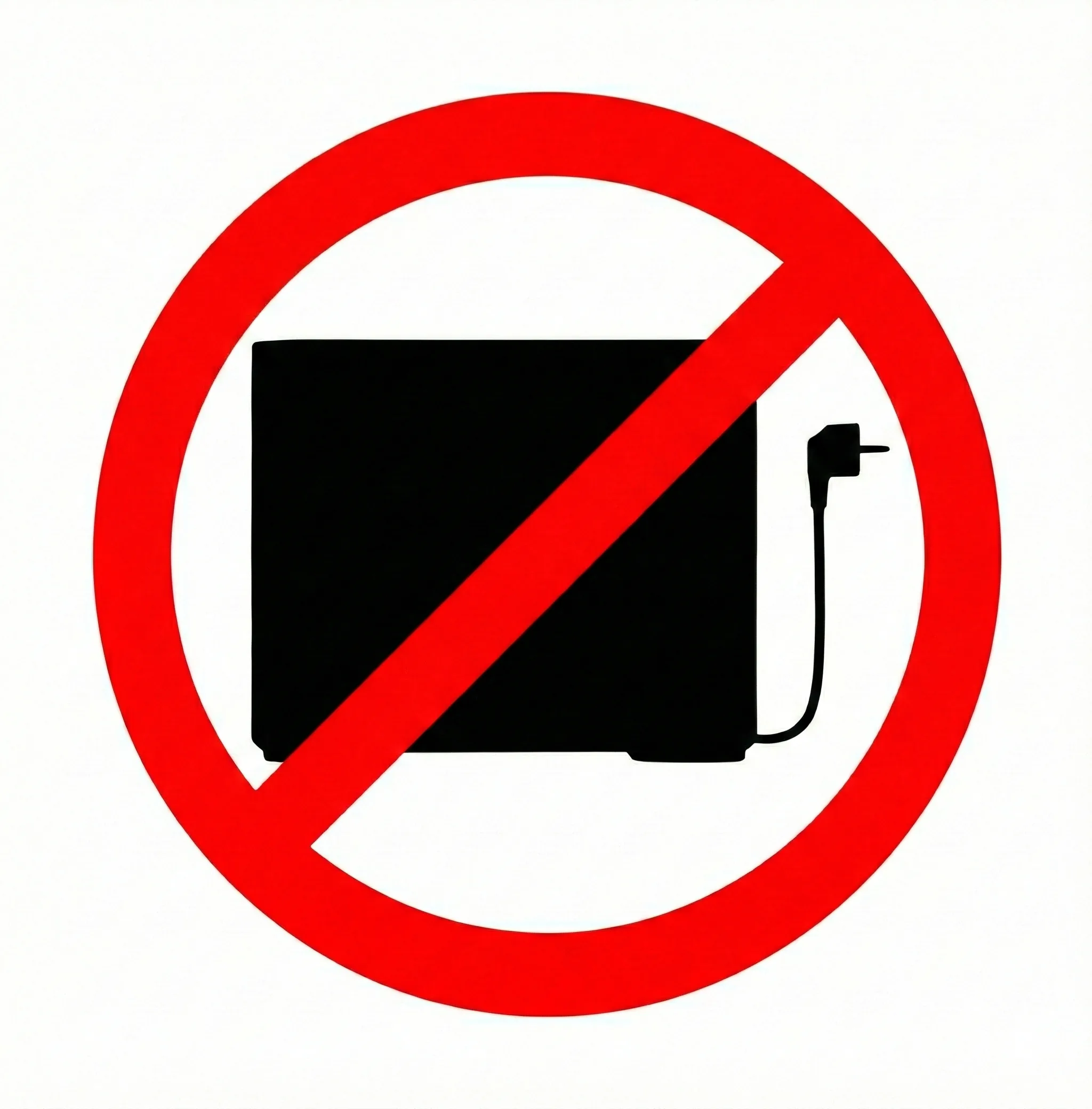 Pictogram: geen stekkerbatterij
